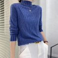 thumbnail image 1 of Femmes Automne et Hiver Mode Coréenne Col Montant Demi-Haut Tricot de Base Manches Longues Ajusté Chandail Tricoté Uni Chandail Hauts Ropa, 1 of 5