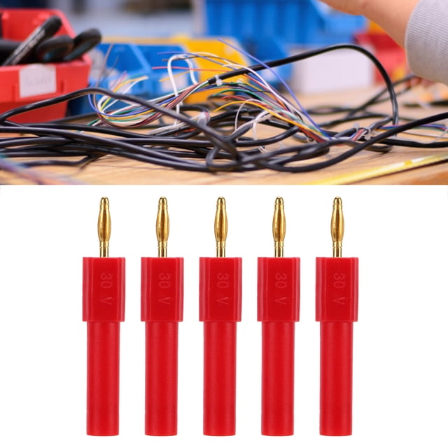 Convertir Fiche Banane, Convertir Fiche Banane, 5 Pcs Fiches Banane Type à Vis 4mm 2mm à Connecteur Haut-Parleur Fiche Banane 4mm, Multimètres