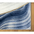 thumbnail image 4 of Abani Luna Collection Area Rug Mid Century Modern Bedroom Living Room Decor Floor Rug 5 x 8 Blue Ivory, 4 of 9