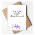 thumbnail image 1 of Now is the Winter Shakespeare Quote Welcome Back Greeting Cards Envelopes Blank, 1 of 3