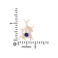 thumbnail image 5 of AFFY Round Shape Simulated Alexandrite & White Cubic Zirconia Unicorn Horse Pendant Necklace In 14k Rose Gold Over Sterling Silver, 5 of 6