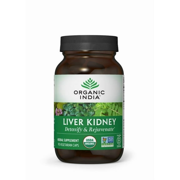 Organic India Liver Kidney Detoxify and Rejuvenate -- 90 Vegetarian Capsules