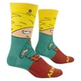 thumbnail image 3 of Odd Sox, Nickelodeon Hey Arnold Cartoon Socks, Arnold, Fun Novelty Men's Crew, Large, 3 of 7