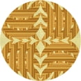 thumbnail image 1 of Ahgly Company Machine Washable Indoor Round Transitional Neon Orange Area Rugs, 6' Round, 1 of 7