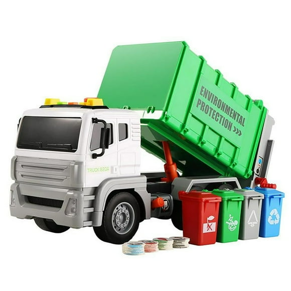 Simulation Garbage Truck Sanitation Truck Toy Model Abs Children‘S Toy