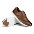thumbnail image 4 of LuckLilac Men's Oxfords Shoes,Wingtip, Casual Business Dress Sneaker,Brown, 9M, 4 of 5