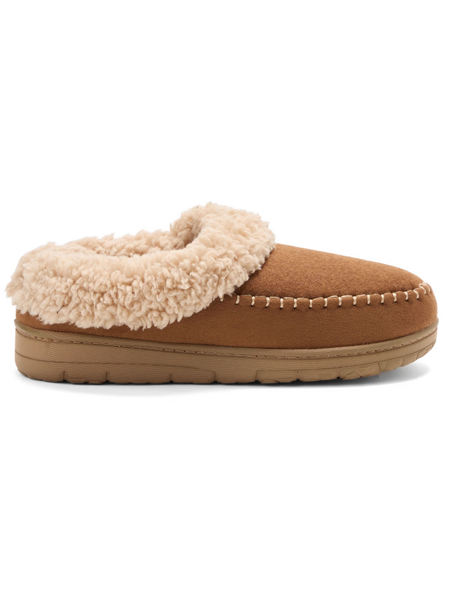 Dearfoams Women’s Cozy Comfort Moc Toe Clog Slippers