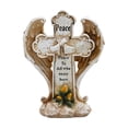 thumbnail image 2 of SCNOR Easter Cemetery Decoration, Resin Cross with Praying Hands Ornament for Grave Memorial Garden Home Decor, Beige 8x7in Outdoor All Season, 2 of 6
