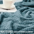 thumbnail image 5 of Exclusivo Mezcla Waffle Textured Extra Large Fleece Blanket, Super Soft and Warm Throw Blanket for Couch, Sofa and Bed (Slate Blue, 50"x70")-Cozy, Fuzzy and Lightweight, 5 of 9