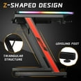 thumbnail image 6 of Homall 47" RGB Gaming Desk Z-Shaped Carbon Fiber Desk Office Desk with Large Mouse Pad, Cup-Holder & Headphone Hook, Black, 6 of 9