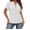 White, variant on yeiolnoer Shirts for Women Short Sleeve V Neck Sweater Eyelet Tunic Top Knit Elegant Summer Spring Tops Casual Blouse