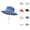Blue, variant on Kids Vacation Style Solid Mesh Bucket Hat - Breathable Face Covering Sun Protection Caps, Anti-UV Function For Beach Summer Outdoor Play & Travel Essentials For Boys Girls Children