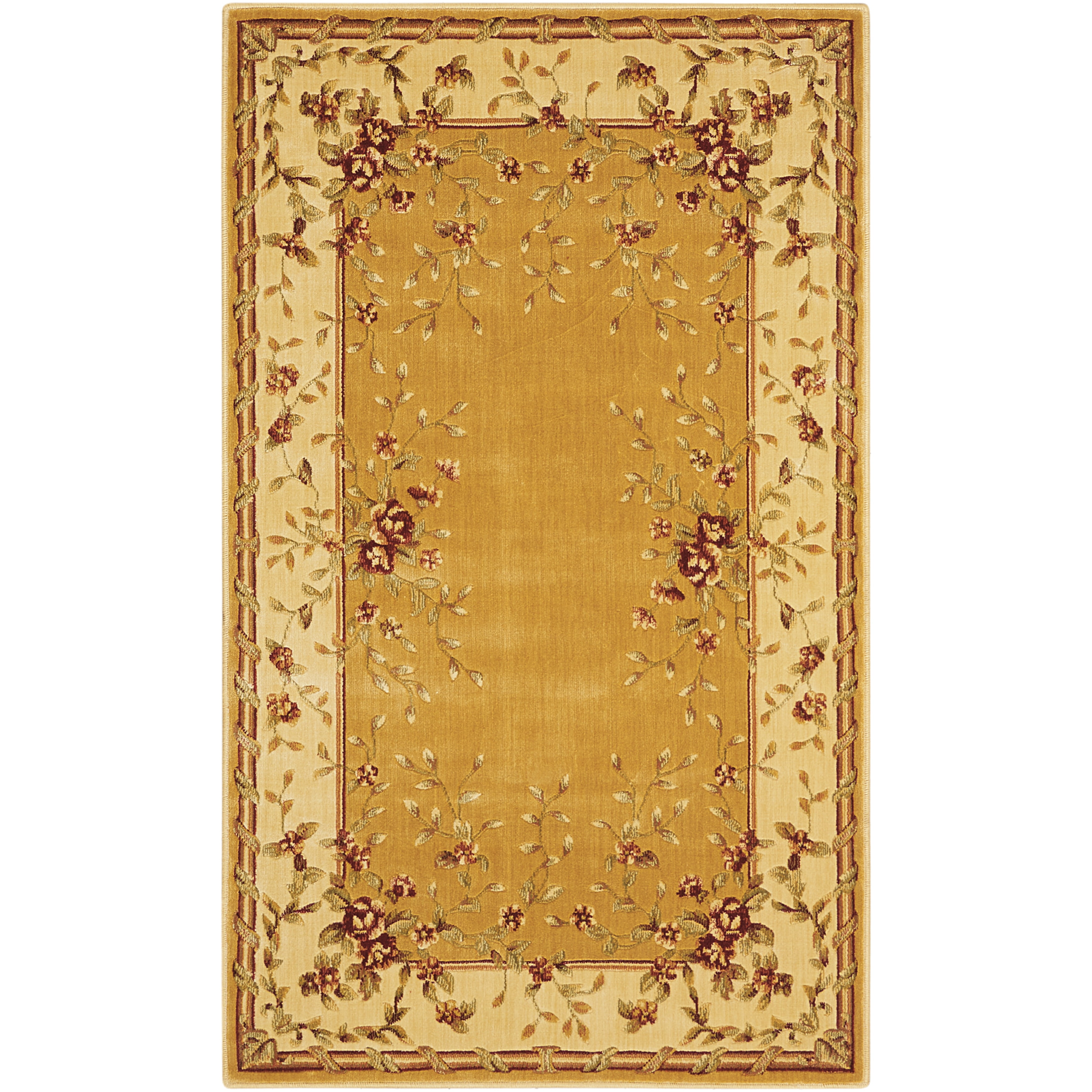 Nourison CM03F Traditional Area Rug Gold 3' x 5' Contains Latex