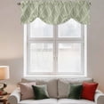thumbnail image 2 of Sage Green Stripes Tie Up Valance Curtains for Windows, Kitchen Curtains Window Treatments, Simple Geometric Modern Monochrome Short Window Shades Valances for Bedroom Bathroom Cafe 54"x18", 2 of 8