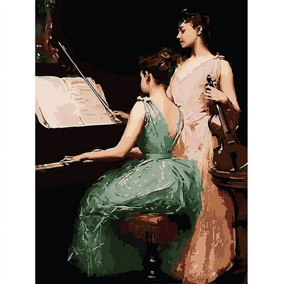 The Sonata - Irving Ramsey Wiles - Paint by Number Kit - 16"x20" (40x50cm) - DIY Acrylic Painting Home Decor