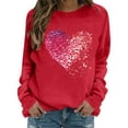 thumbnail image 6 of Ounisa Valentine's Day Sweatshirt for Women Funny Love Heart Letter Shirts Casual Pullover Long Sleeve Crewneck Clothes, 6 of 6