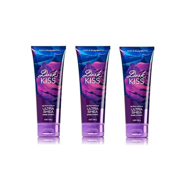 Bath & Body Works Crème pour le Corps Ultra Shea Parfum Baiser Foncé (Lot de 3)