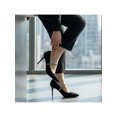 thumbnail image 7 of INSPIRE CHIC Women's PU Leather Rhinestone Shoe Straps Elastic Band Wheat Ear Weave for High Heels Black Wheat 23x1cm/9.1x0.4", 7 of 7