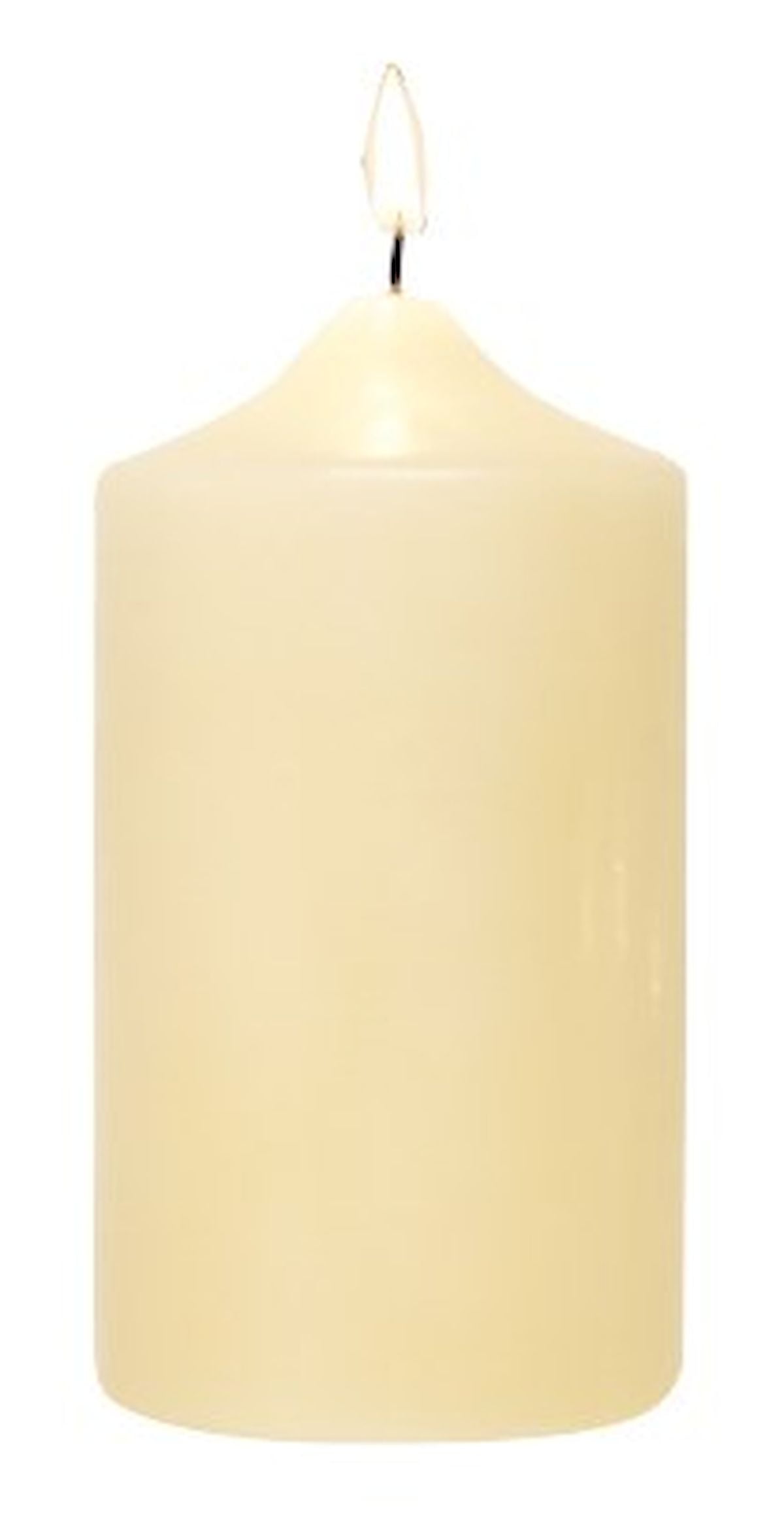 Set Of 12 Ivory Pillar Candles