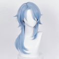 thumbnail image 2 of Light Blue Ayato Kamisato Cosplay Wig for Genshin Impact Long Fluffy Anime Wig for Halloween Party with Wig Cap, 2 of 4