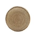 thumbnail image 5 of LR Home Small Braided Geometric Indoor Round Pouf, Tan/Black, 18" x 18" x 14", 5 of 6