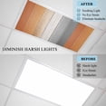thumbnail image 4 of Burnt Orange Gray Ombre Fluorescent Light Covers, Vintage Farmhouse Wooden Magnetic Light Covers for Ceiling Lights, Fluorescent Ceiling Shade Filters for Classroom Bedroom Office 4x2Ft x 4PCS, 4 of 8