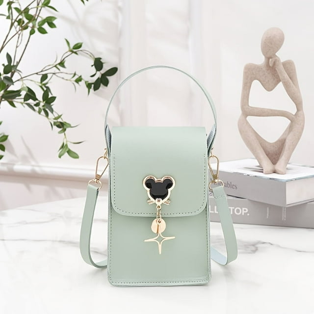 LHSHID Mickey Shoulder Bag Cartoon Mini Crossbody Bag Cute Portable Mobile Phone Purse