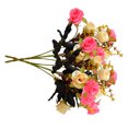 thumbnail image 3 of Ramo de rosas de cristal artificial Ceremonia de banquete de boda Decoración floral de tela de seda rosa falsa, rosa kenally HA6935-03B, 3 of 6