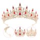 thumbnail image 3 of KAKOWELY Tiara de diamantes de imitación, corona de novia, tocado de boda, tocado para banquetes, accesorio para el cabello para mujer, 3 of 5