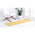 thumbnail image 2 of Unique Loom 3145465 2 x 6 Pi. Arrondi Treillis Frise Runner Rug&44; Jaune, 2 of 5