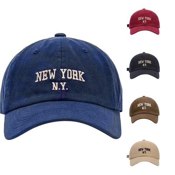 AWZXDE York Letter Print Adjustable Baseball Sun Hat For Kids Leisure Ages 2-8