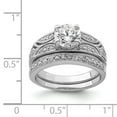 thumbnail image 2 of Sterling Silver 2-Piece Cubic Zirconia Wedding Set Ring - Size 6, 2 of 2