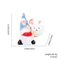 thumbnail image 2 of Dwarf Holding Flowerpot With Bunny, Decorative Figurine For Entrance, Outdoor Courtyard, Shelf, Desk, Coffee Table - Playful Quirky Design, Compact Size,, 2 of 6