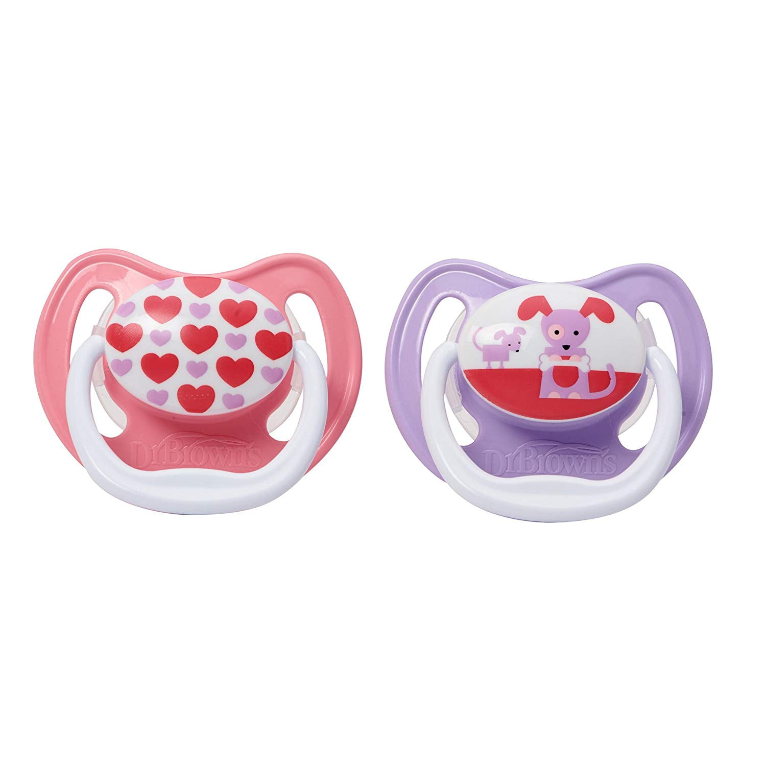 Dr Brown/'s PreVent Soother 6-12m Pink Flower 1 2 3 6 Packs