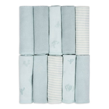 UPC: 0032633137020 | Just Born Baby Girl or Boy or Unisex Washcloths 10-Pack