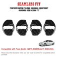thumbnail image 4 of x xotic tech Door Lock Protector Cover, Stainless Steel Car Door Lock Latches Buckle Decor Trim Interior Accessories Compatible with Tesla Model 3 2017-2024 , Model Y 2020-2024 (4pcs,Carbon Look), 4 of 9