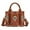 Brown, variant on Wrangler Mini Tote Bag Small Top Handle Bag Ladies Woven Satchel Handbag, Brown