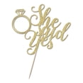 thumbnail image 4 of Cake Topper Palasasa Ella dijo que sí, dorado con brillo, 4 of 5