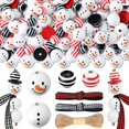 thumbnail image 1 of Muñeco de nieve navideño, abalorios de madera Yulejo, 180 piezas, DIY, 1 of 7