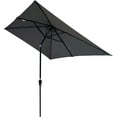 thumbnail image 4 of 10FT Patio Offset Umbrella w/Solar LED Lights Rectangular Outdoor Cantilever Hanging Umbrella w/Crank UV Protection Sun Shade for Market Garden Lawn Backyard Poolside, 4 of 7