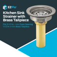thumbnail image 2 of Colador para fregadero de cocina EZ-FLO de acero inoxidable 30008, 2 of 6