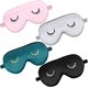thumbnail image 1 of 4 antifaces para dormir - Cubierta de seda para dormir, antifaz ligero y ajustable, cubierta de satén para dormir y viajar, ideal para hombres y mujeres., 1 of 4