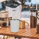 thumbnail image 5 of Taza de mezcla de proteína en polvo | Botella mezcladora eléctrica portátil Blanco, Amarillo, Verde, Morado | Interior de acero inoxidable | Diseño magnetizado a prueba de fugas | Monitor de, 5 of 7