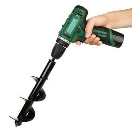 Small Auger Bit 1pcs Power Garden Auger Bit Electric Cordless Garden Planting Small Hole Digger Spiral Drill Bit ()