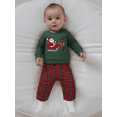 thumbnail image 6 of Miaouyo Toddler Baby Boy Christmas Fall Outfits 6 12 18 24 Months 2T 3T 4T Tree Embroidery Round Neck Pullover + Elastic Waist Plaid Pants Clothing Set, 6 of 9