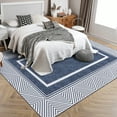 thumbnail image 2 of HOMERRY Washable Area Rug 6' x 9' Rugs for Living Room Geometric bordered Carpet, Blue, 2 of 7