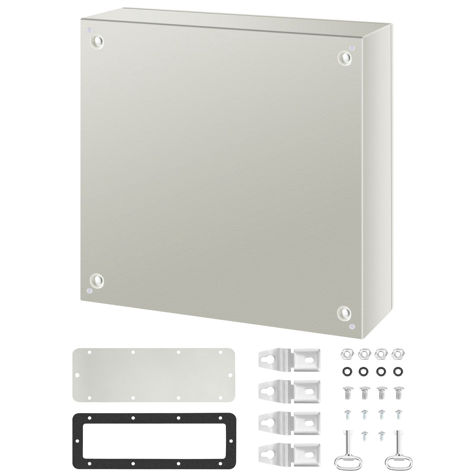 24 x 24 x 8 in NEMA Outdoor Electrical Enclosure Box, Detachable, NEMA Steel Case, IP66 Waterproof Grade, Reinforced Lock & Hinge, Safer routing, cleaner installation, and dependable power management