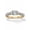 18k Gold-Plated Sterling Silver, variant on Round Created White Sapphire 3-Stone Promise Ring 1.45 TCW in 18k Gold-plated Sterling Silver