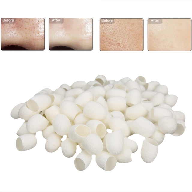 Los Capullos de Eliminacia de Tallas Negras, 100 piezas que exfolian Bolas de Gusano de Seda, Capullos de Gusanos de Seda, Piel Exfoliada para la extracciónica de Cabeza Negra
