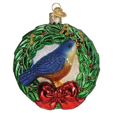 Glitter Nativity Religious Jesus Mary Joseph Glass Ornament Xmas Tree